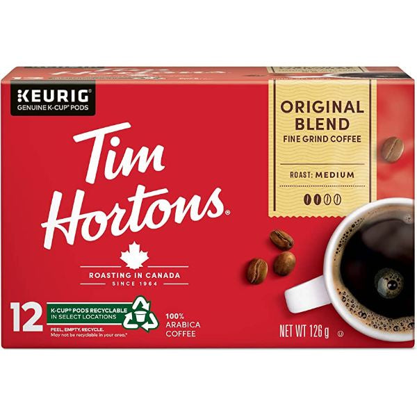 Tim Hortons Coffee Original K-Cups, 12ct