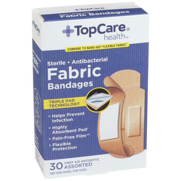Top Care Assorted Fabric Bandages 30 pk