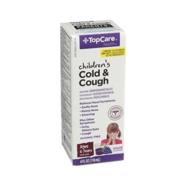 Top Care Children's Cold & Cough Syrup, Grape 4oz