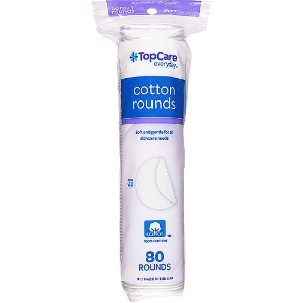 Top Care Cotton Rounds, 80ct