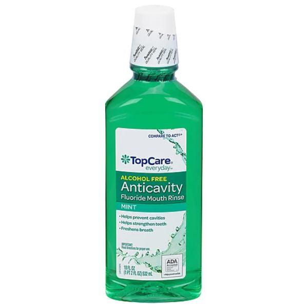 TopCare Anticavity Flouride Mouth Rinse Mint 18 fl oz