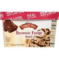 Turkey Hill Brownie Fudge Swirl Ice Cream 1.44 qt