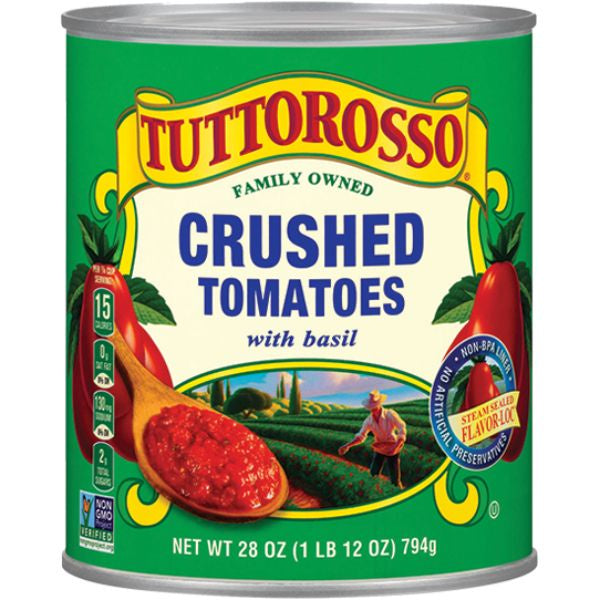 Tuttorosso Crushed Tomatoes with basil  28 oz.