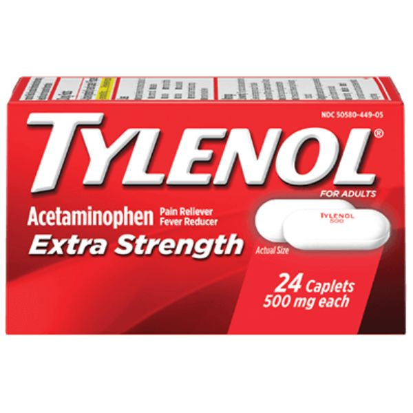 Tylenol Extra Strength Pain Reliever, 24 Caplets