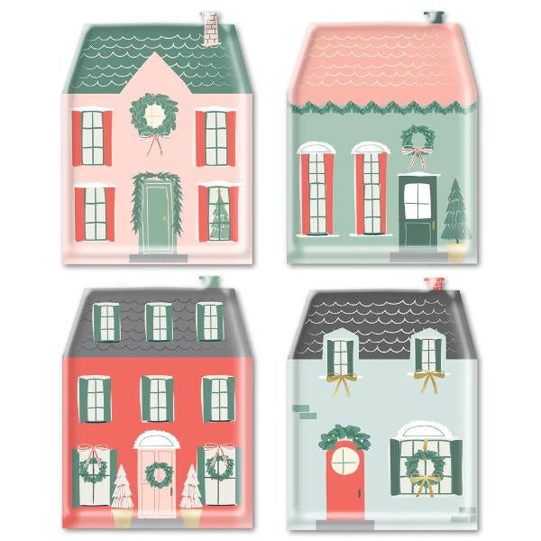 Village Christmas Houses Paper Dinner Napkin Set