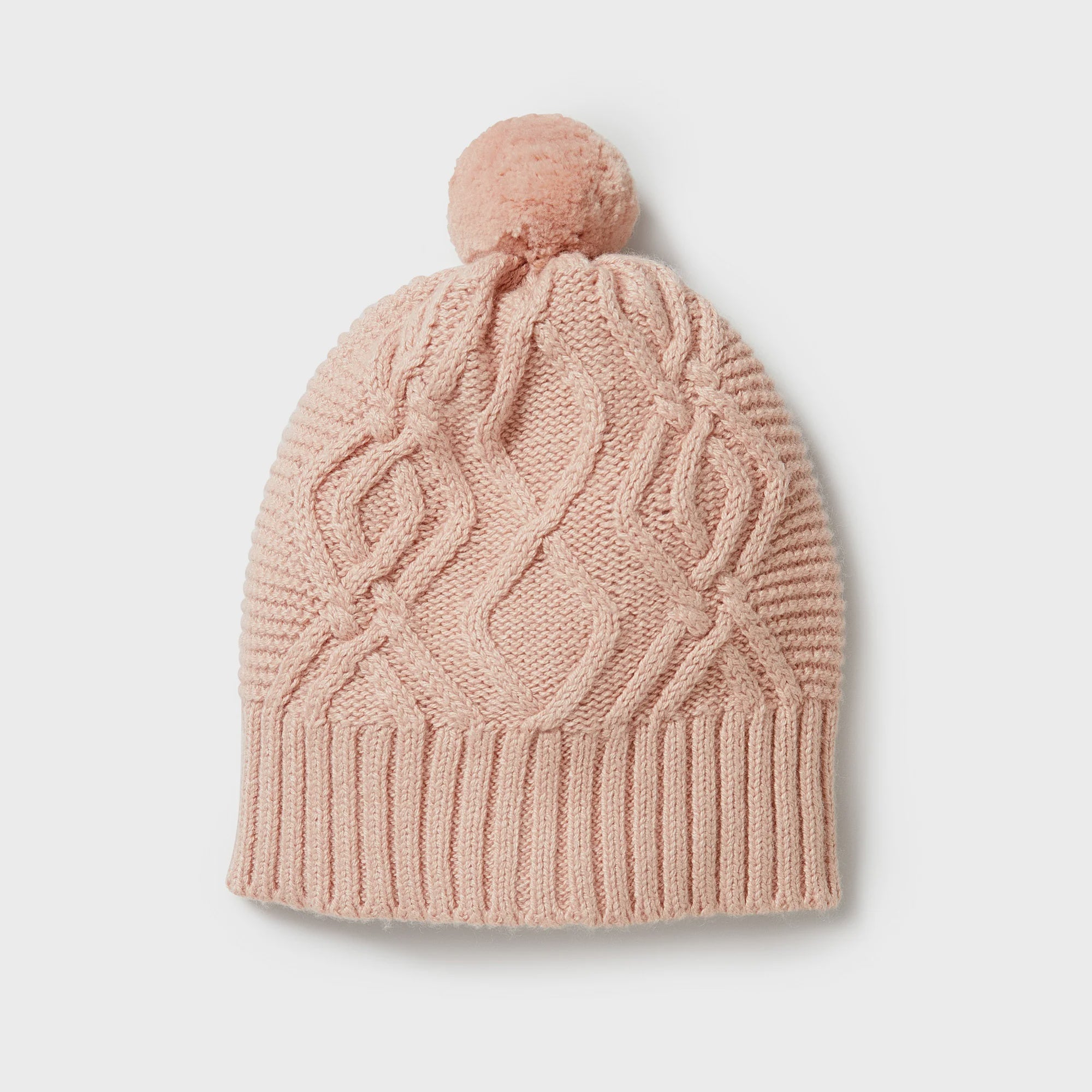 Wilson + Frenchy Knitted Cable Hat - Rose