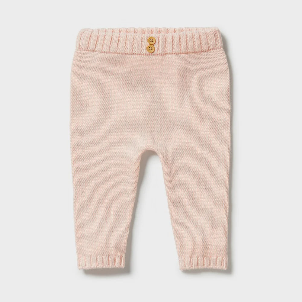 Wilson + Frenchy Knitted Legging - Blush - Knitwear 12-18m