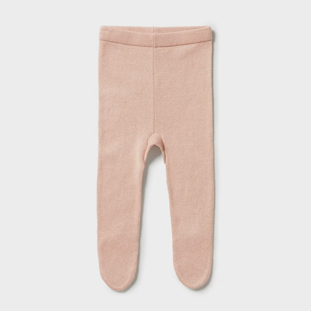 Wilson + Frenchy Knitted Legging with Feet - Rose