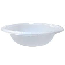 White Plastic Bowl 15 oz 100 pk