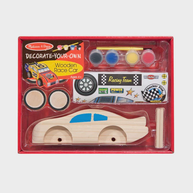 Decorate-Your-Own Wooden Race Car