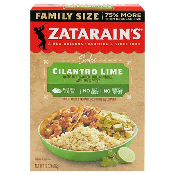 Zatarains Cilantro Lime Rice, Family Size 15oz