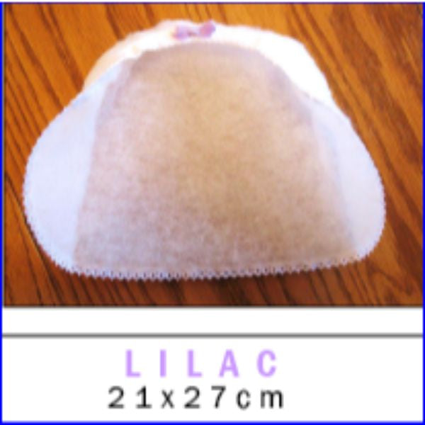 Single Thcknss Bonnet w/ Elastic Med Lilac Scarf Shape