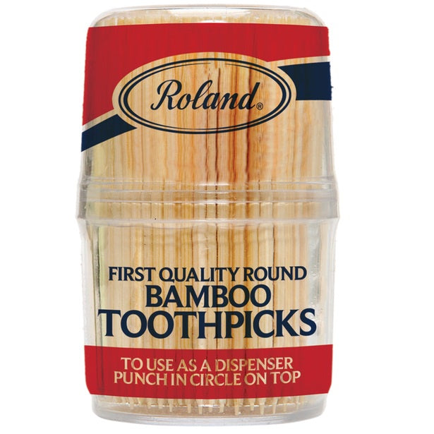 Roland Bamboo Toothpicks Round 300/pk