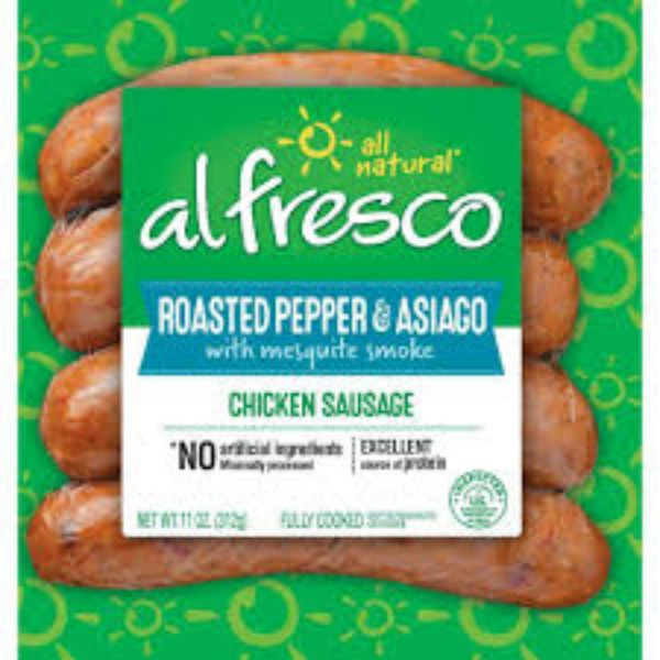 al fresco Roasted Pepper & Asiago Chicken Sausage 12 oz.