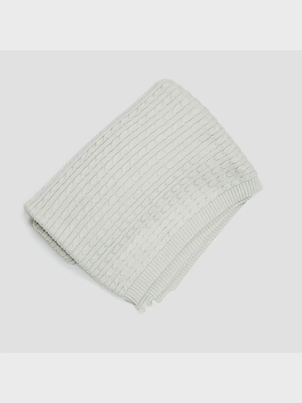 Viverano Organic Mini Cable Sweater Knit Baby Blanket