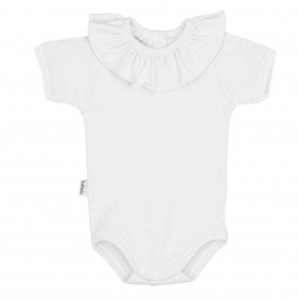 Babidu Ruffle Baby Body Shirt, Short Sleeve