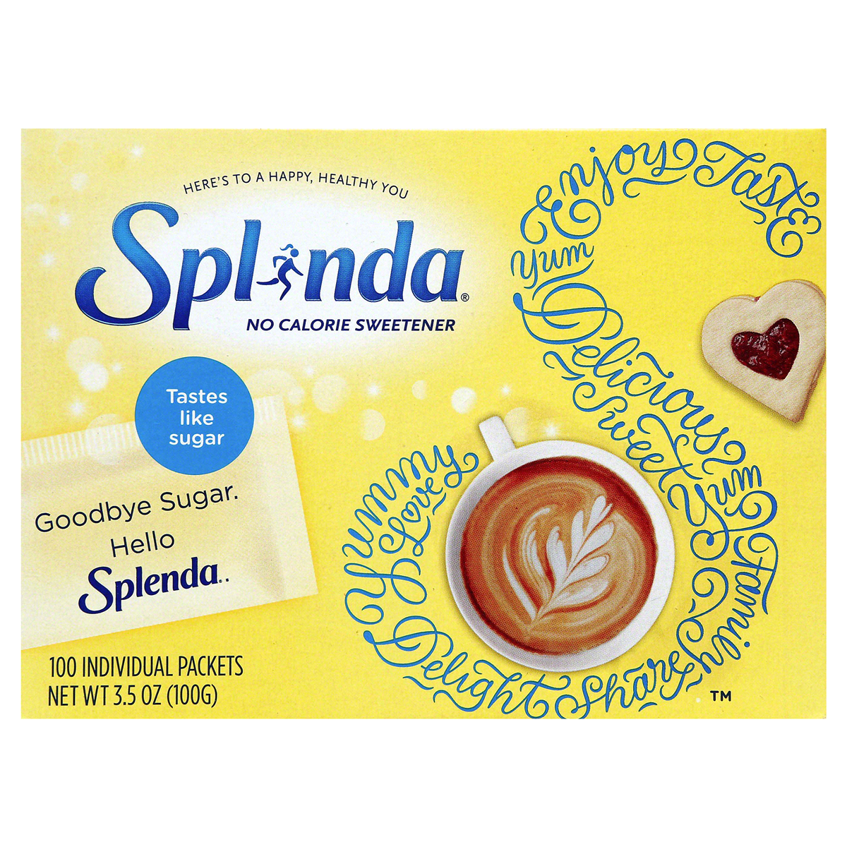 Splenda No Calorie Sweetener Packets 100 Count