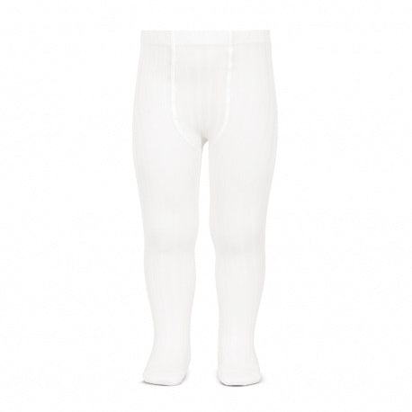 Condor Ribbed Tights White