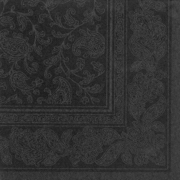 Papstar Napkins Ornament Black 50 ct.