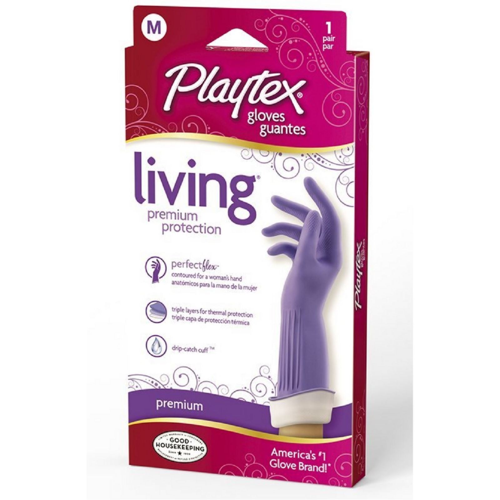 Playtex Living Reusable Cleaning Gloves Medium 1pr