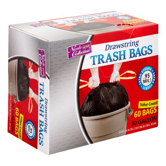 NC 30 Gal Trash Bag XStrong 60 ct