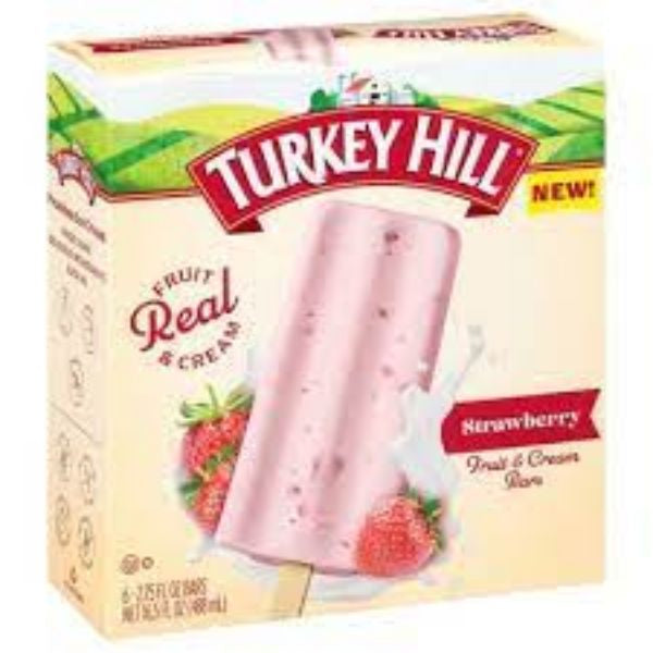 Turkey Hill Strawberry Fruit & Cream Bars 6 pk