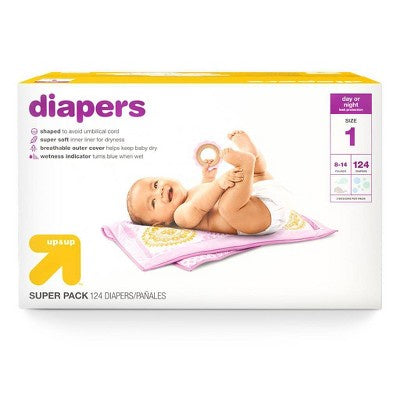 Diapers Up & Up Size 1 124 ct