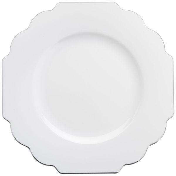 Baroque Dessert Plate - White