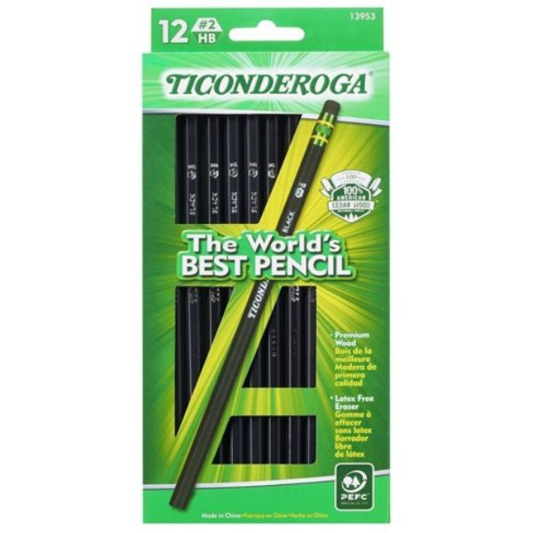 Ticonderoga #2 Black Pencil 12 ct