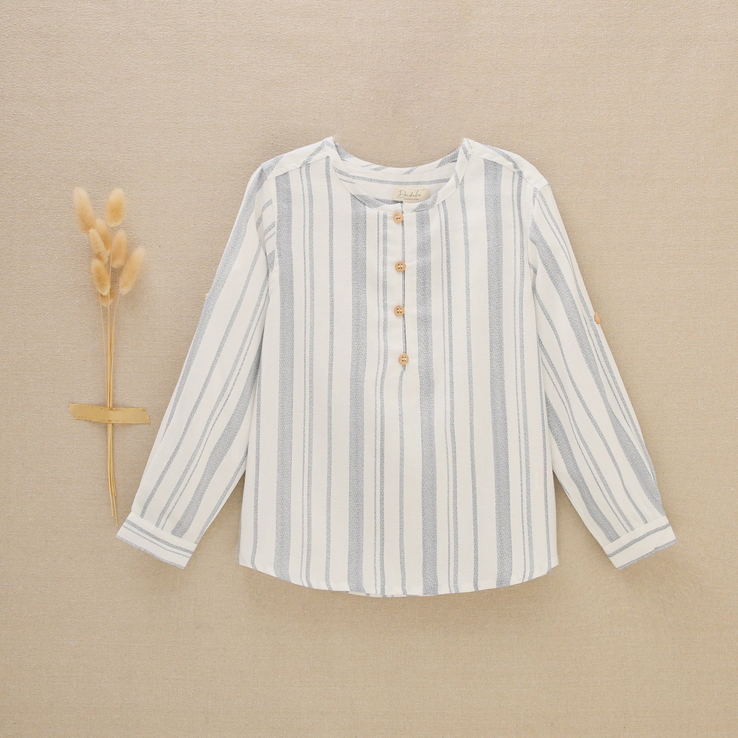 Dadati Boy's Shirt with Long Sleeve Stripes