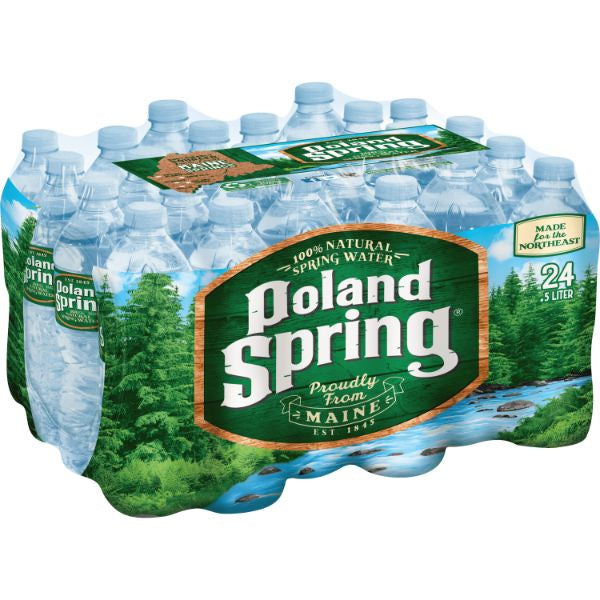 Poland Spring Water Bottles 24-16.9 oz (includes deposit)