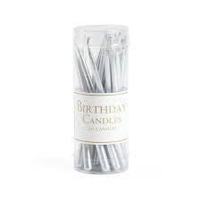 Birthday Candles in Silver 3.75" 20ct