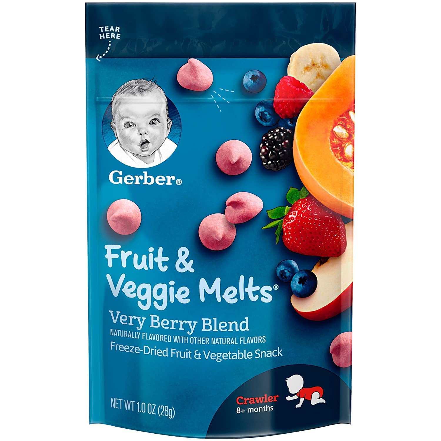 Gerber Fruit & Veggie Melts Truly Tropical 1oz