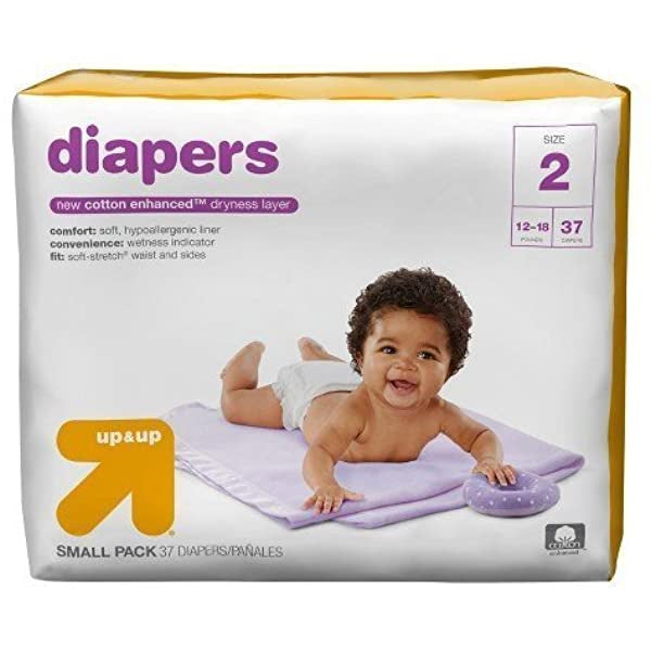 Diapers Up&Up Size 2, 34 ct