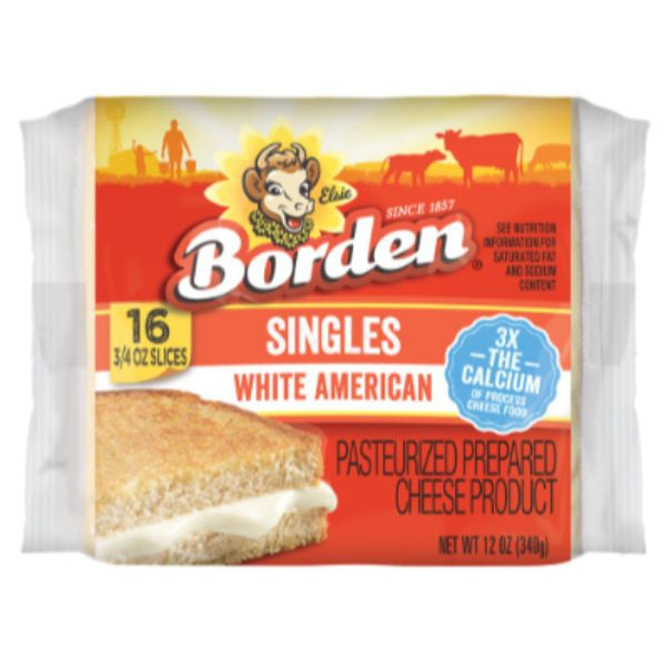Borden White American Singles 12oz