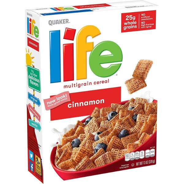 Quaker Cinnamon Life Cereal 13 oz