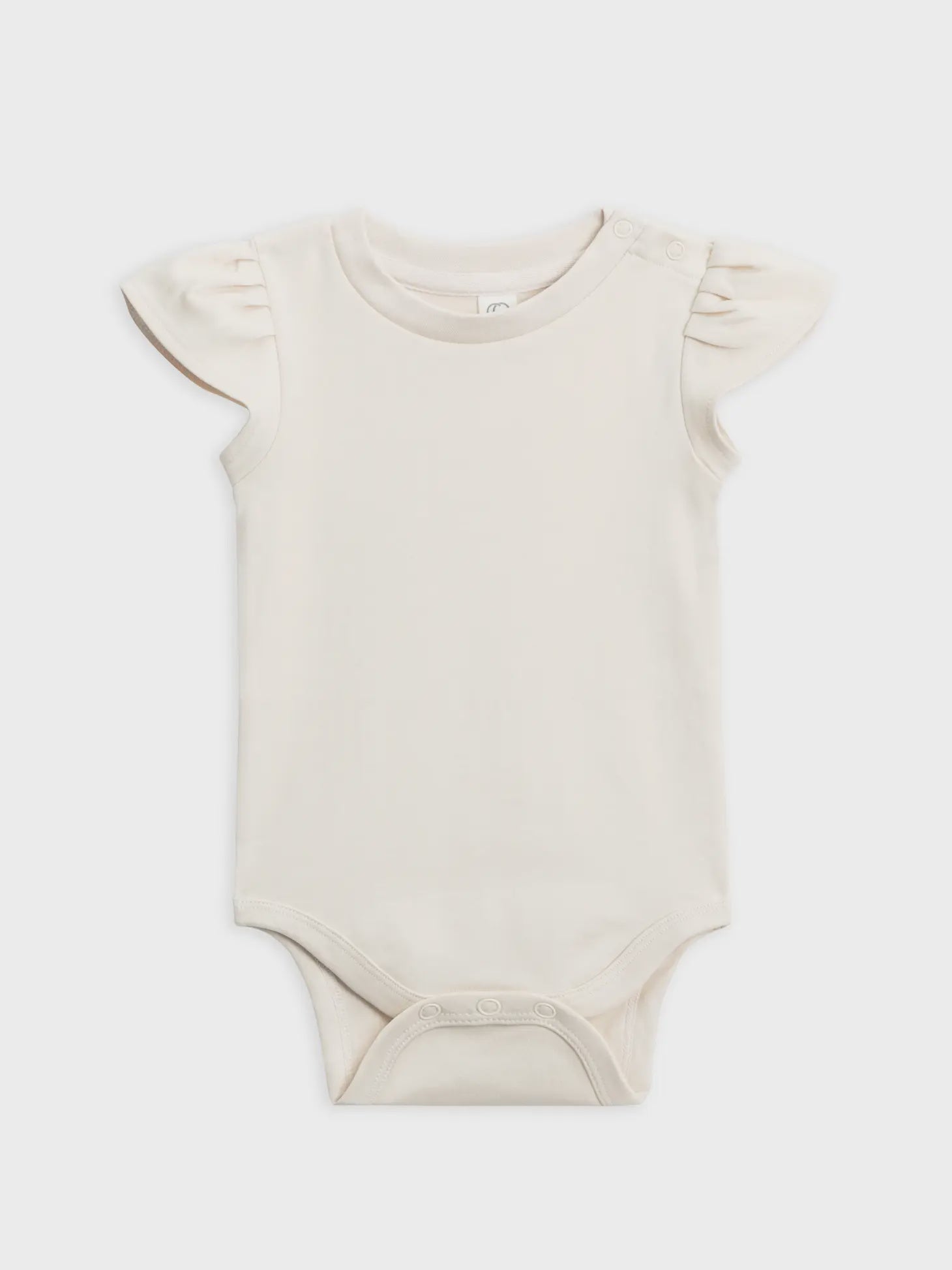 Colored Organics Baby Pearl Petal Sleeve Bodysuit - Ivory