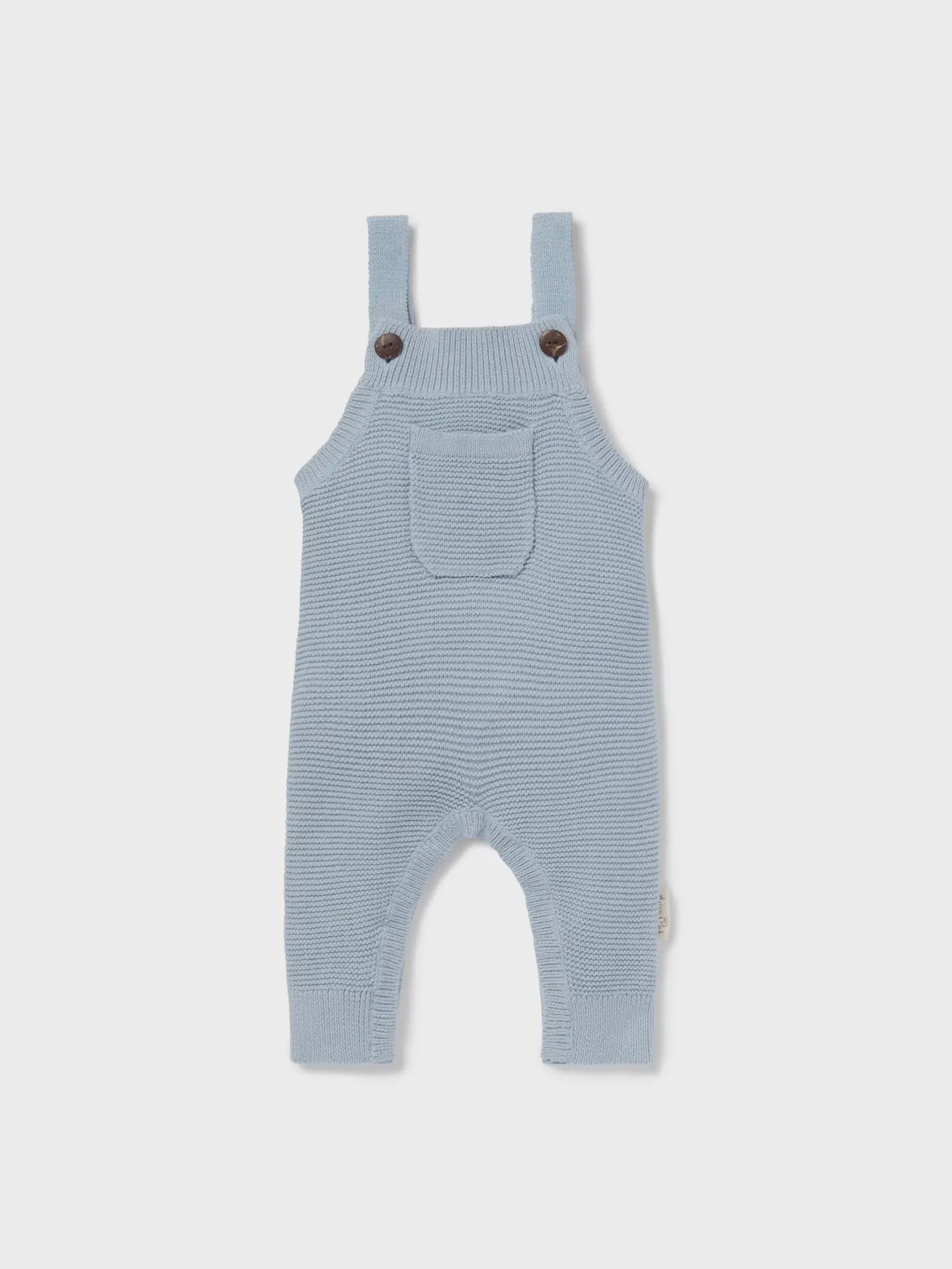 Aster & Oak Fog Blue Knit Pocket Overalls