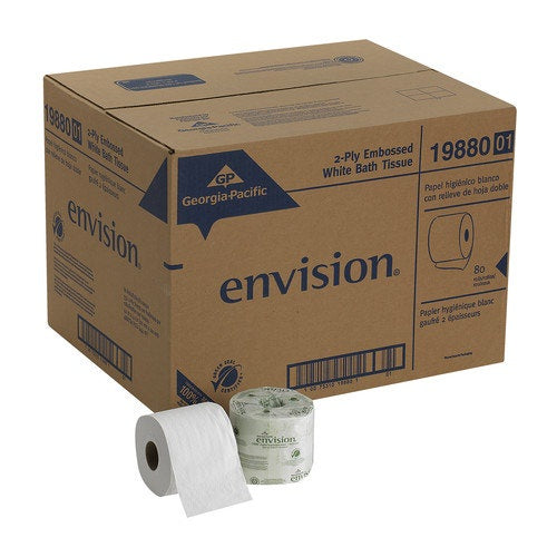 Envision Pacific Blue Basic Toilet Tissue 2 Ply 550 Sheets / 80 Rolls