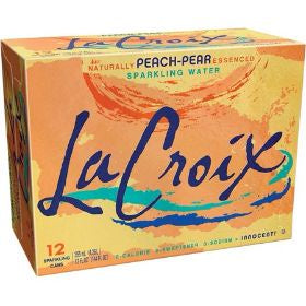 LaCroix Sparkling Water Peach-Pear 12/12oz (includes deposit)