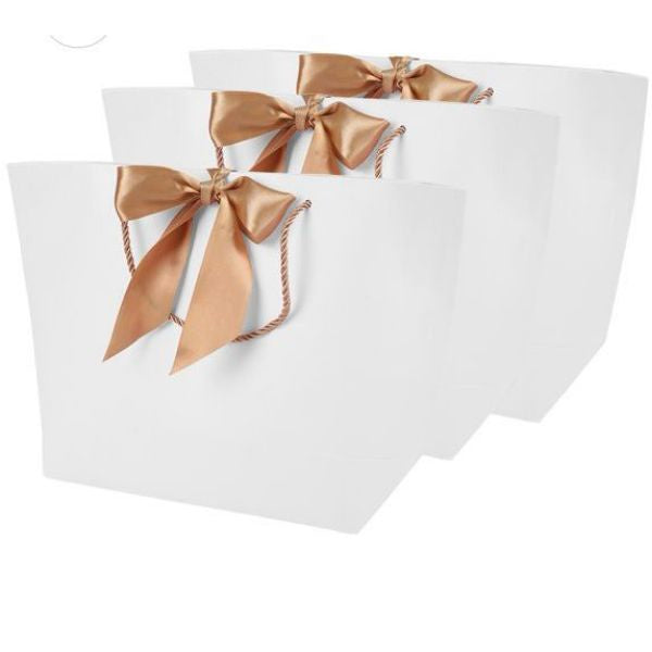 Gift Bag w/ Gold Bow, 10x7.5x3