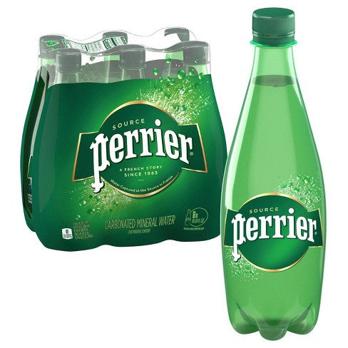 Perrier Sparkling Mineral Water Plastic Bottles 12/16.9oz (Inc. Deposit)