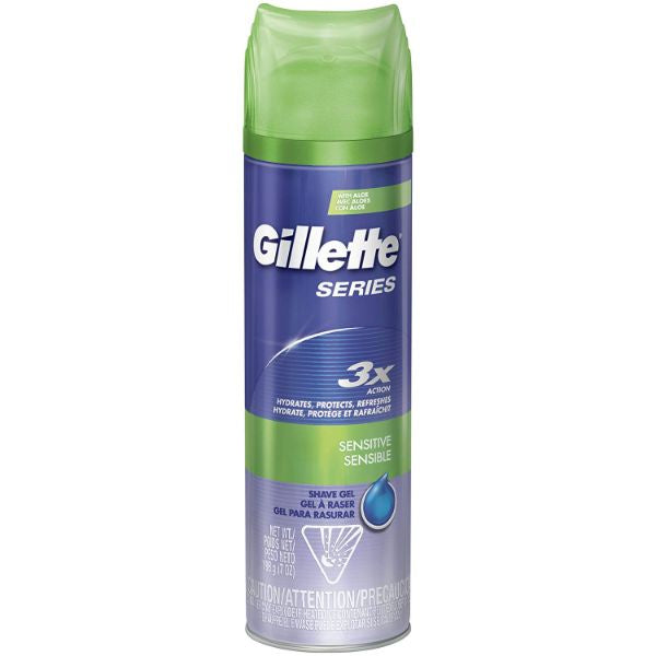 Gillette 3X Sensitive Shave Gel with Aloe 7oz