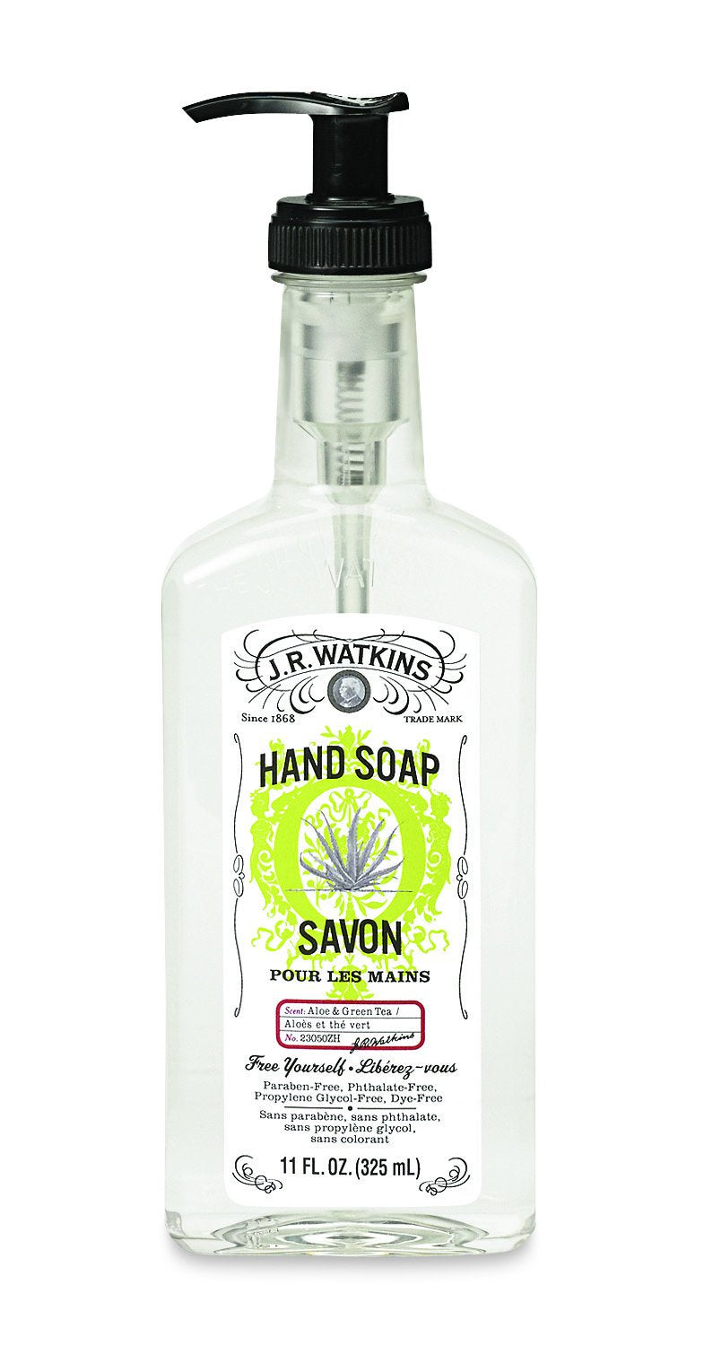 J.R. Watkins Liquid Hand Soap Aloe & Green Tea 11oz