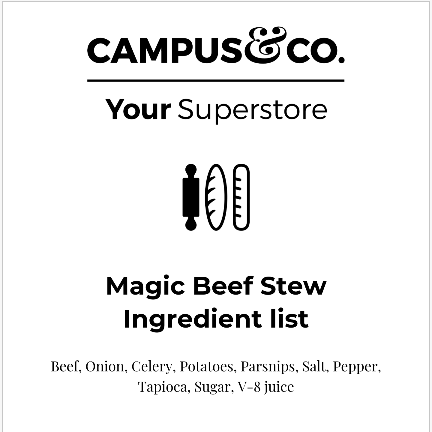 Campus & Co.  Gluten Free Magic Beef Stew 32oz