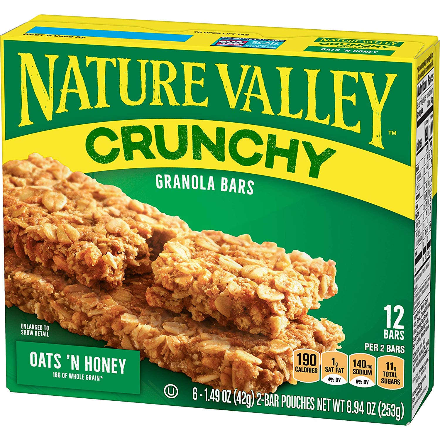 Nature Valley Crunchy Granola Bars Oats 'n Honey 8.9oz