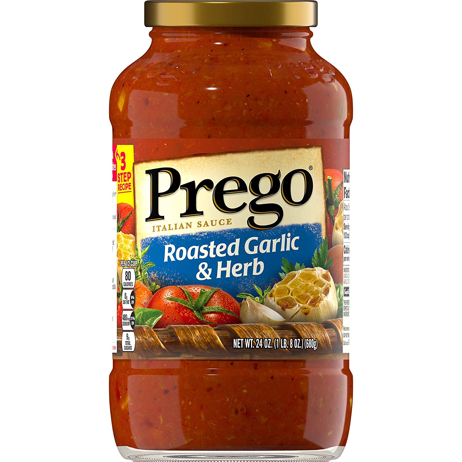 Prego Roasted Garlic & Herbs Sauce 24oz