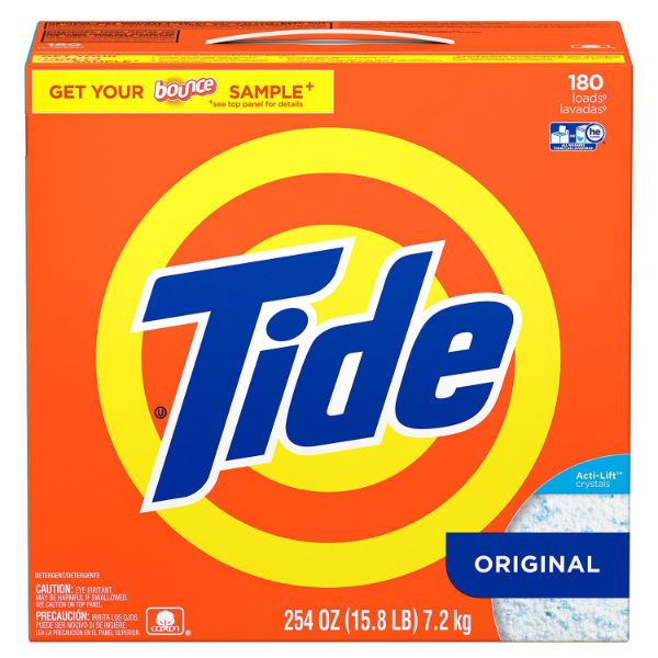 Tide + Ultra Oxi HE Powder Laundry Detergent, 250 oz, 143 loads